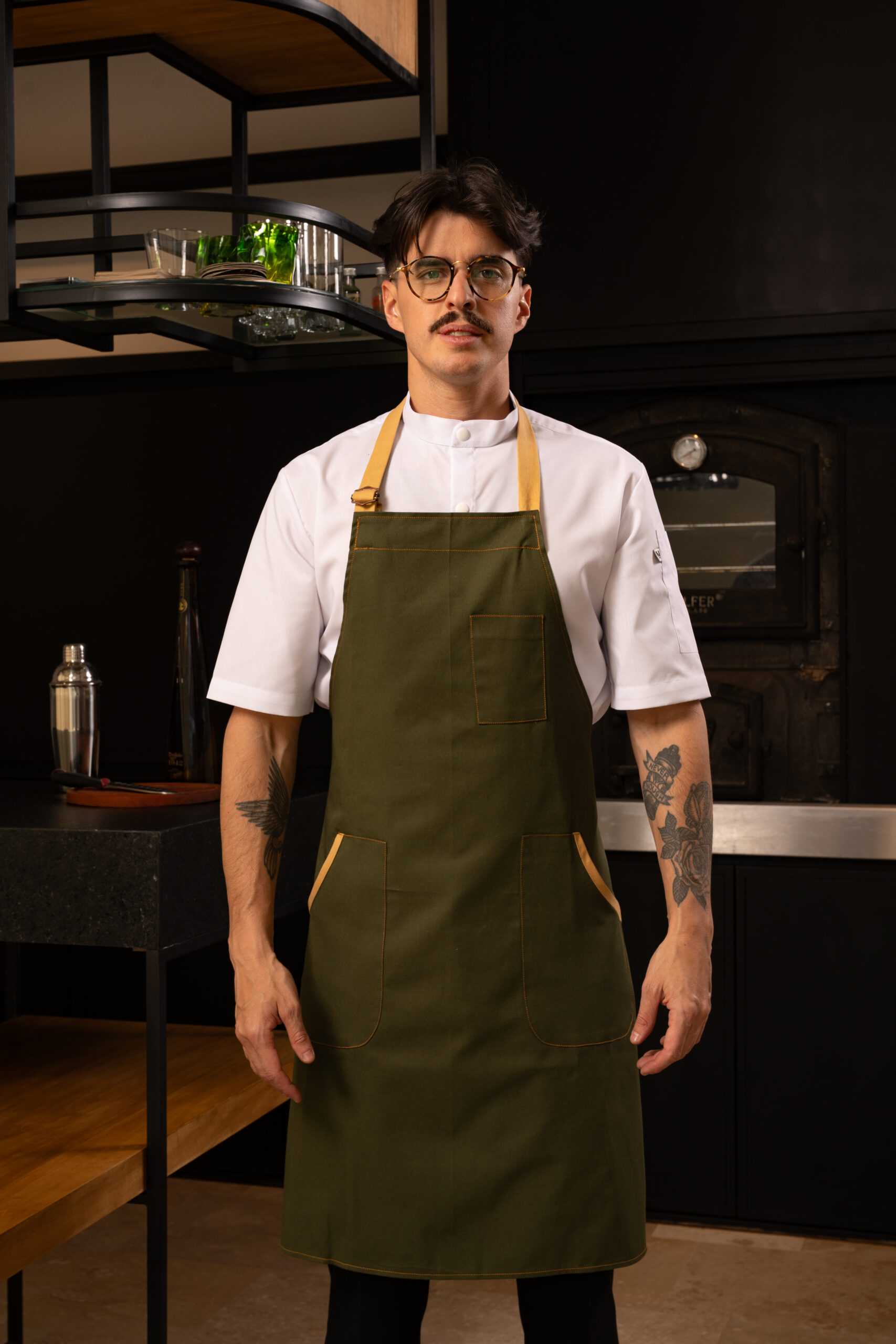 DELANTAL PECHERA WESTERN - COLOR VERDE - Imagen 8