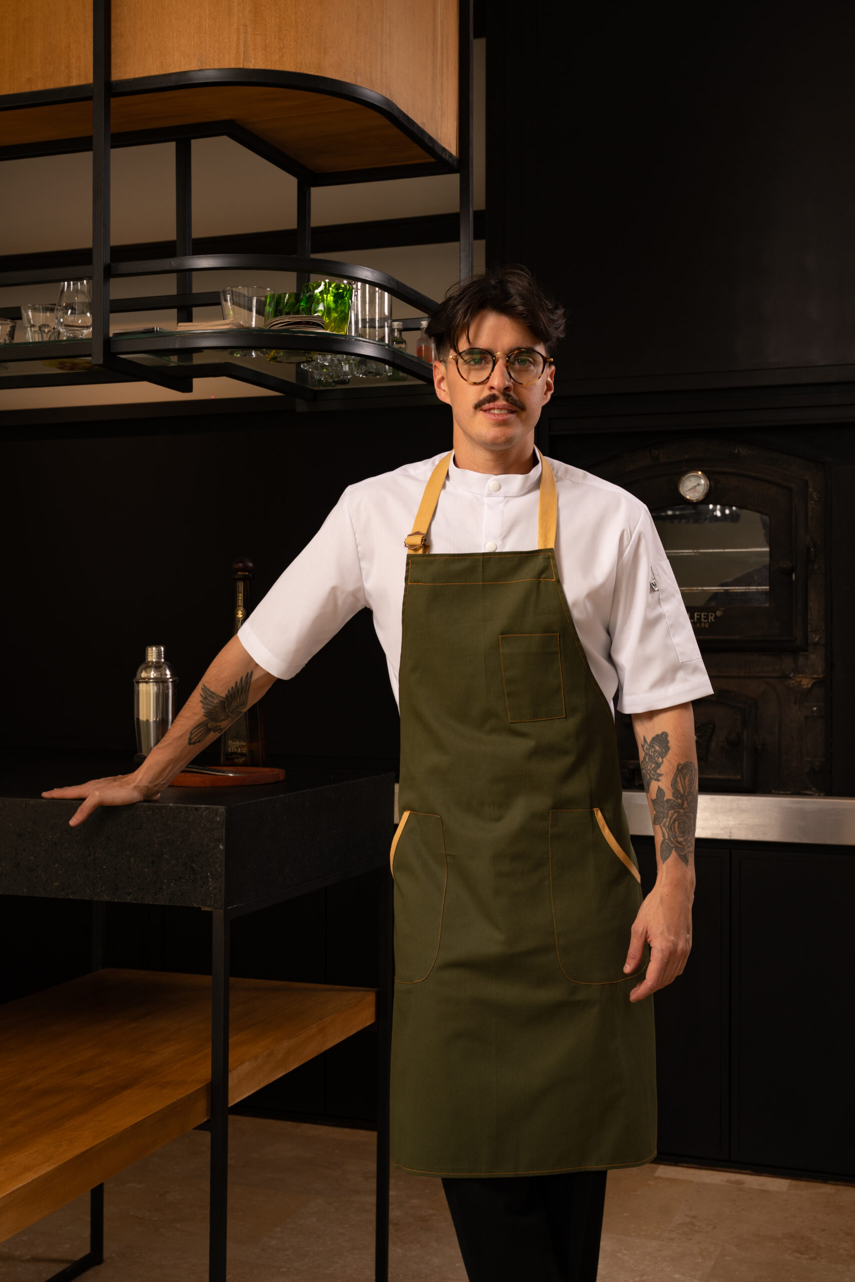 DELANTAL PECHERA WESTERN - COLOR VERDE