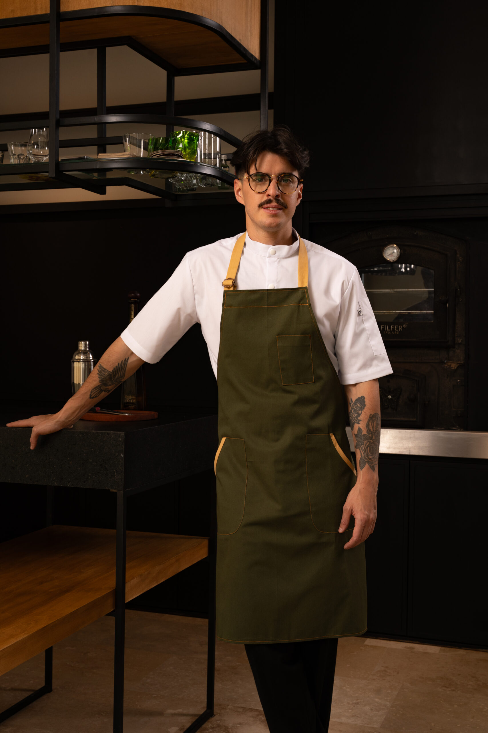 DELANTAL PECHERA WESTERN - COLOR VERDE - Imagen 6