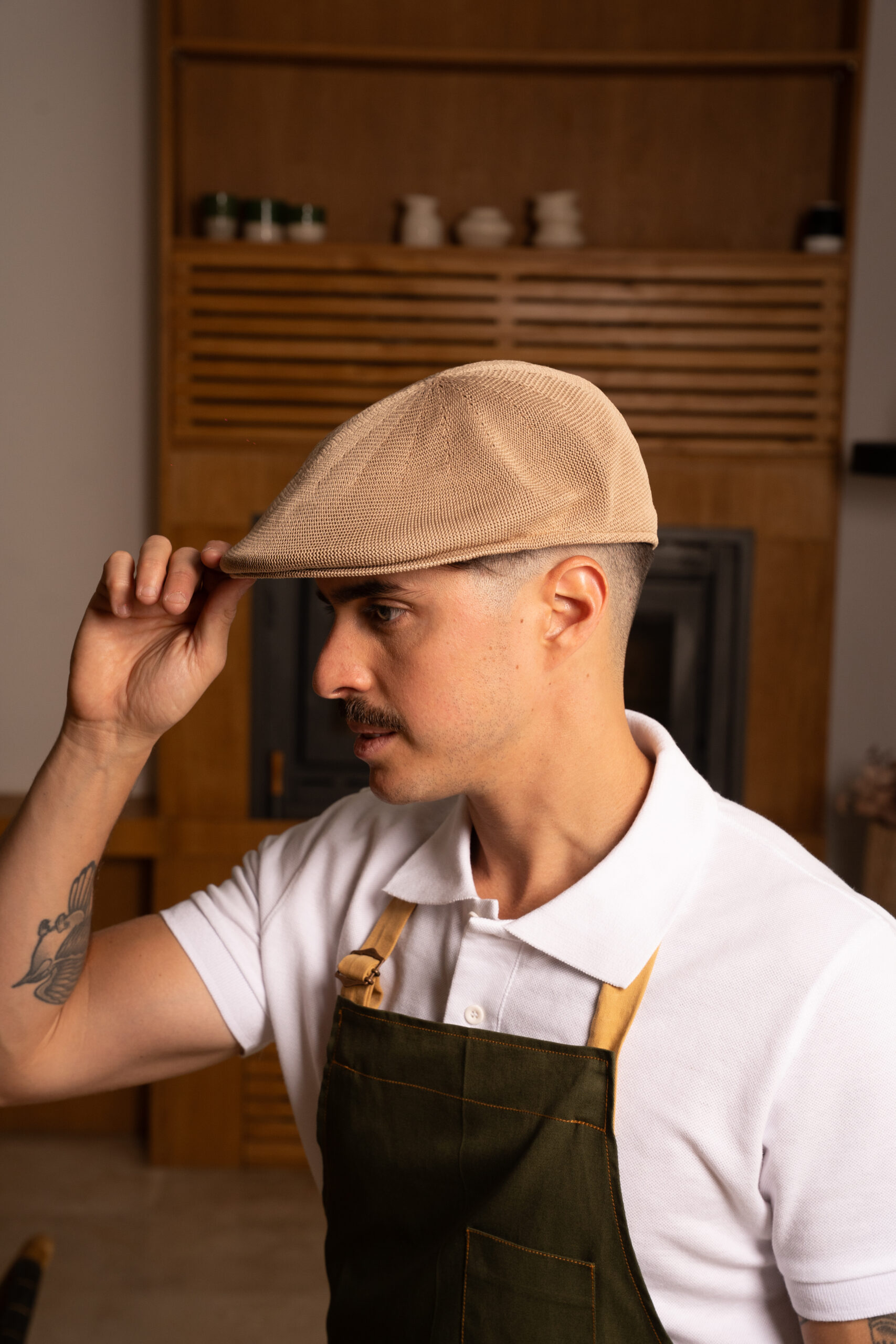 Gorra Calada Color Beige - Imagen 5