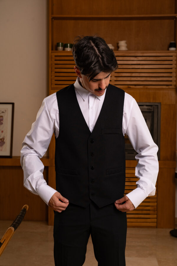 Chaleco Recto Negro Hombre - Imagen 5