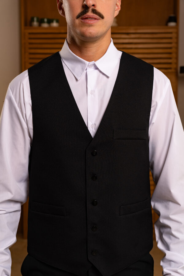Chaleco Recto Negro Hombre - Imagen 7