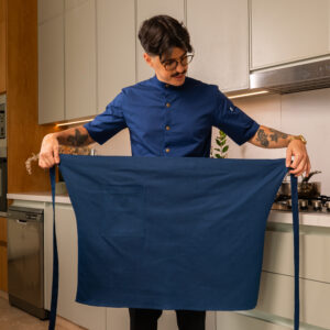 Medio Delantal Unisex Color Azul