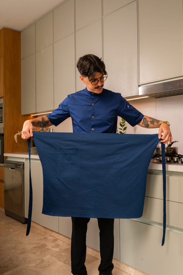 Medio Delantal Unisex Color Azul